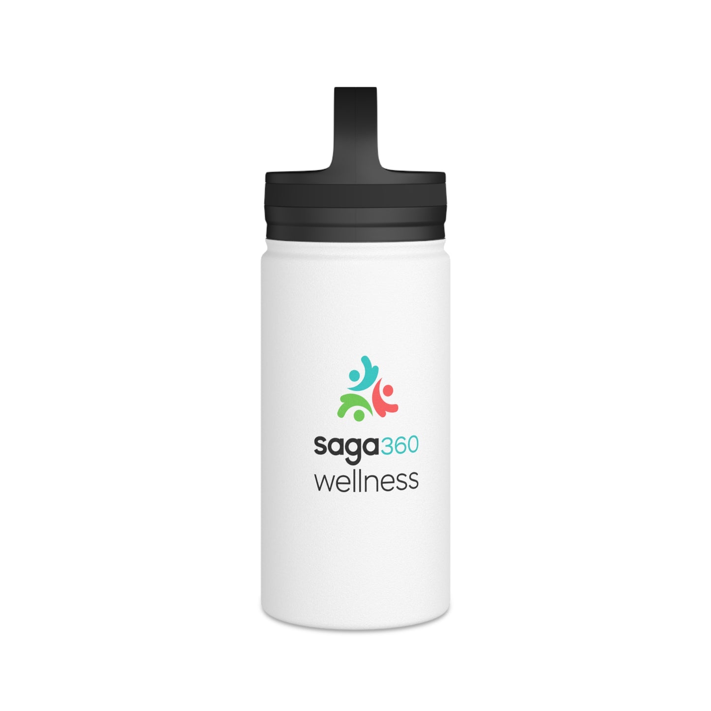 Stainless Steel Water Bottle, Handle Lid - Saga 360 Wellness