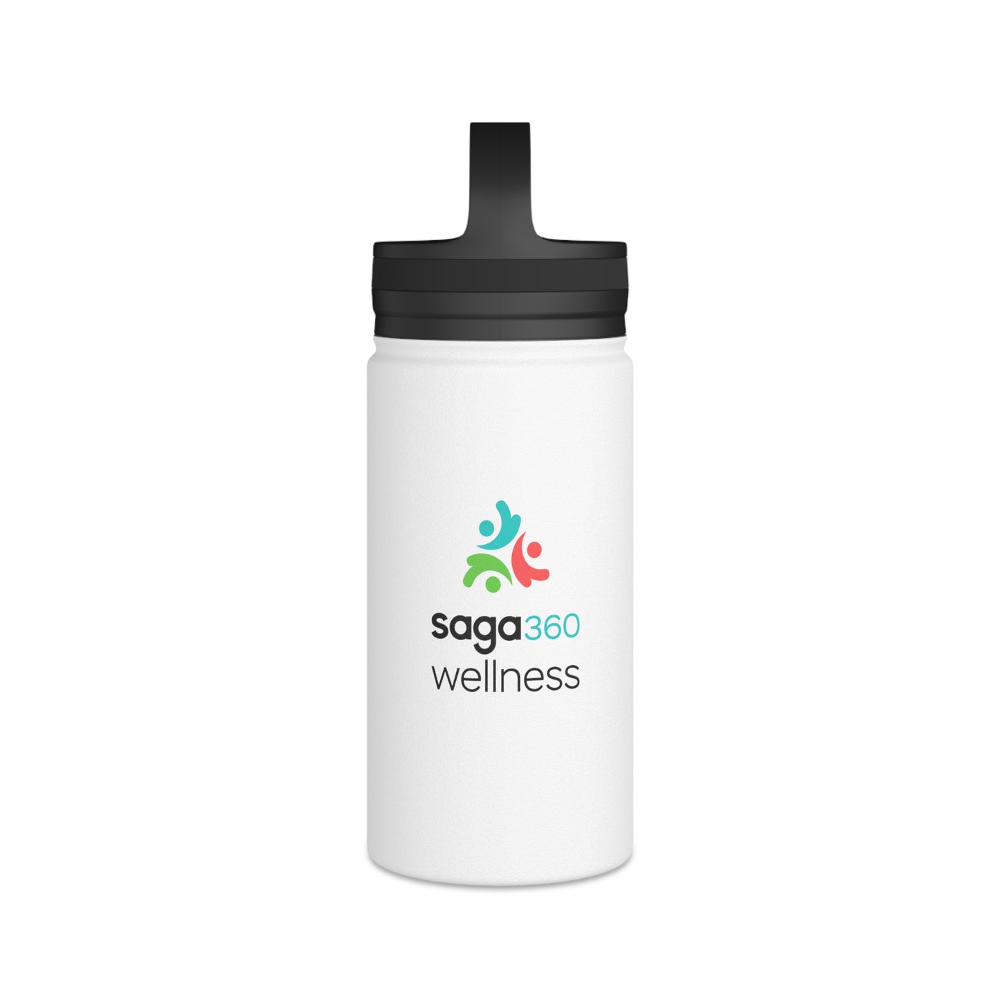 Stainless Steel Water Bottle, Handle Lid -  Saga 360 Wellness