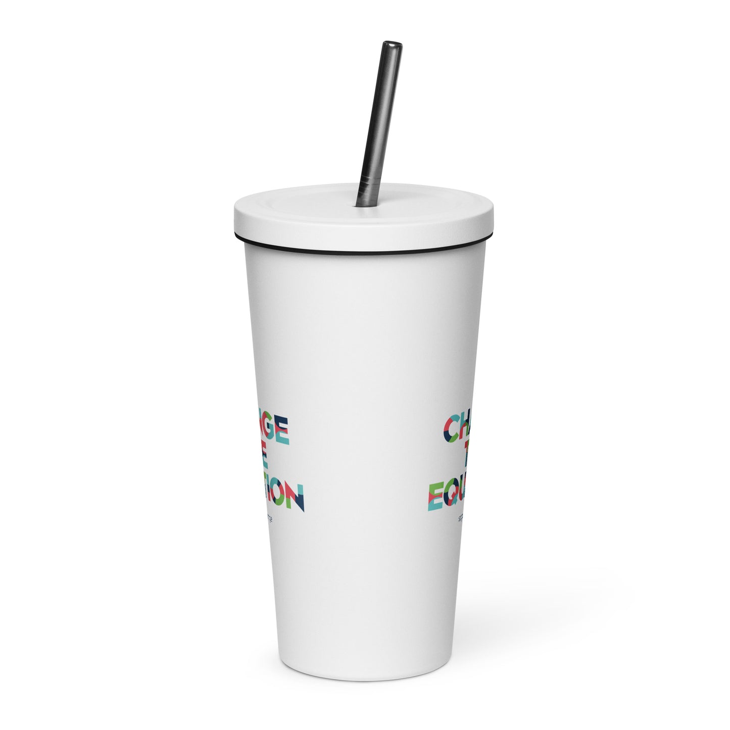 Insulated Tumbler With a Straw - Change the Equation