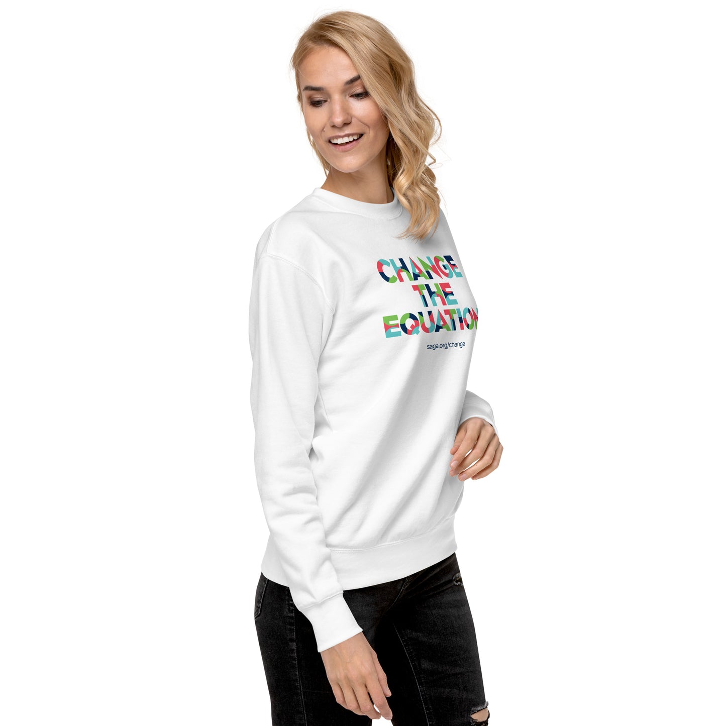 Unisex Premium Sweatshirt (fitted cut) - Change the Equation