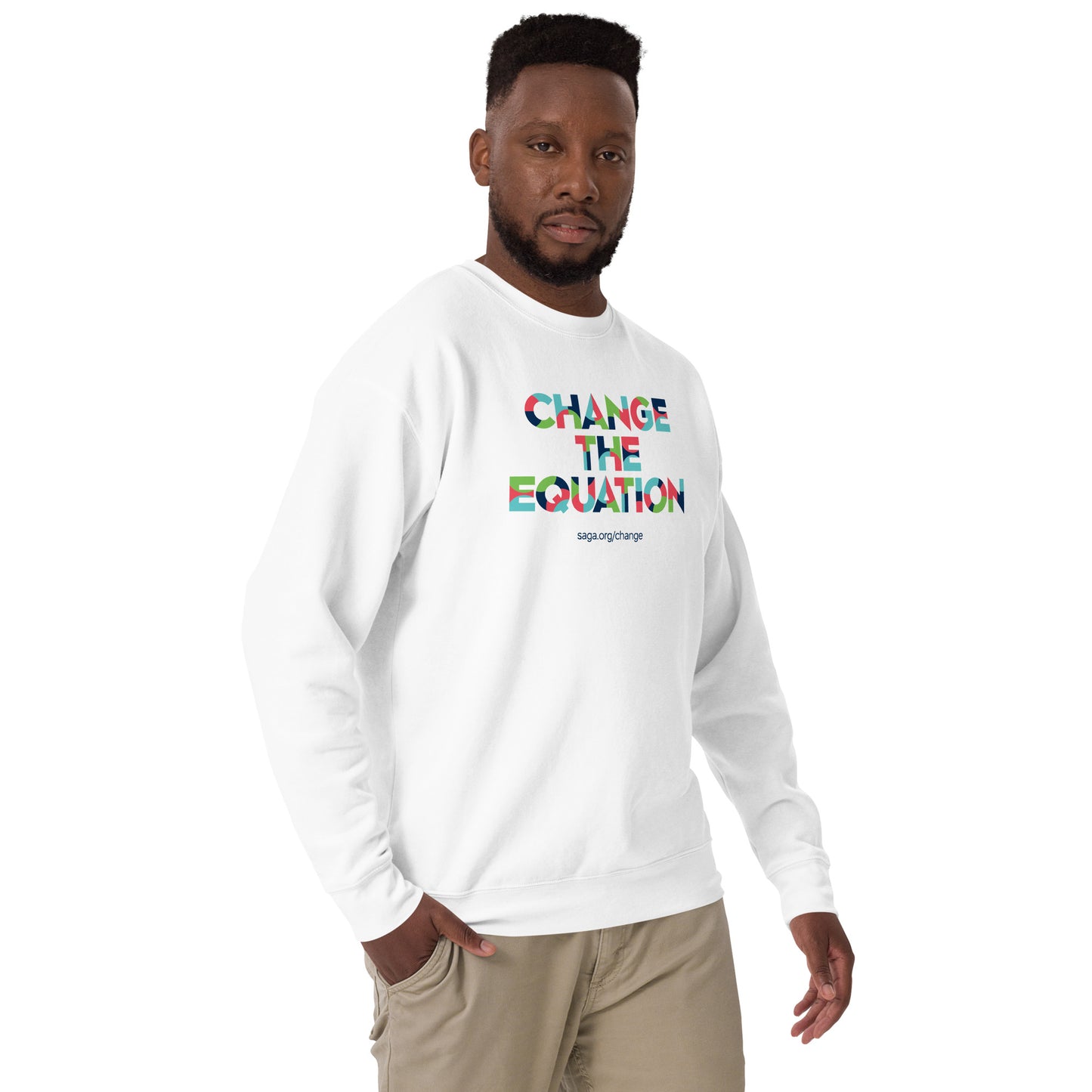 Unisex Premium Sweatshirt (fitted cut) - Change the Equation